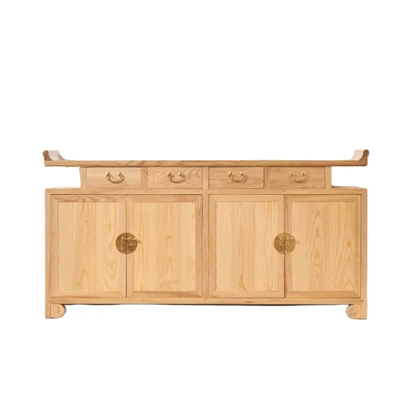 New Chinese Zen furniture, old elm dining side cabinet, entrance cabinet, antique warped head cabinet