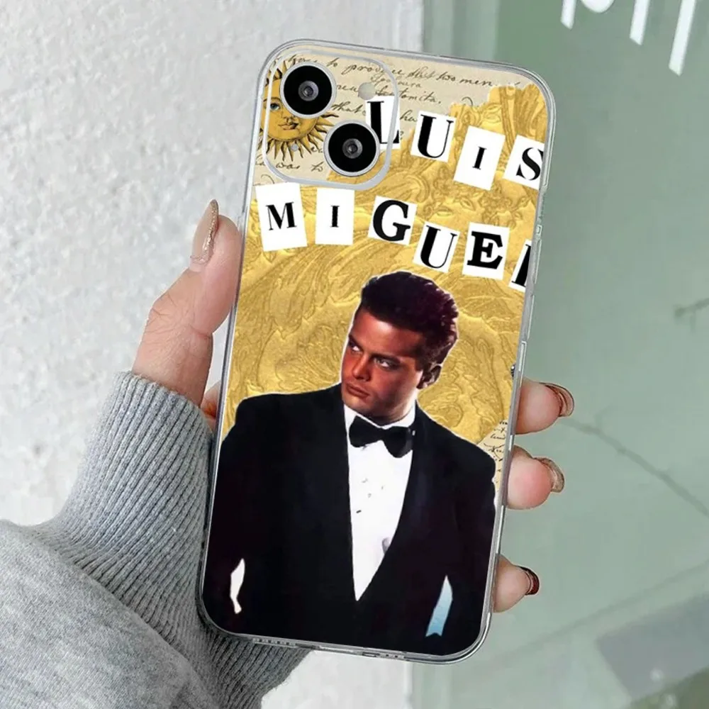 Singer L-Luis Miguel Phone Case For iPhone 16,15,14,13,12,11 Plus,Pro,Max,XR,XS,X,7,8 Plus,SE,Mini Transparent Silicone Soft