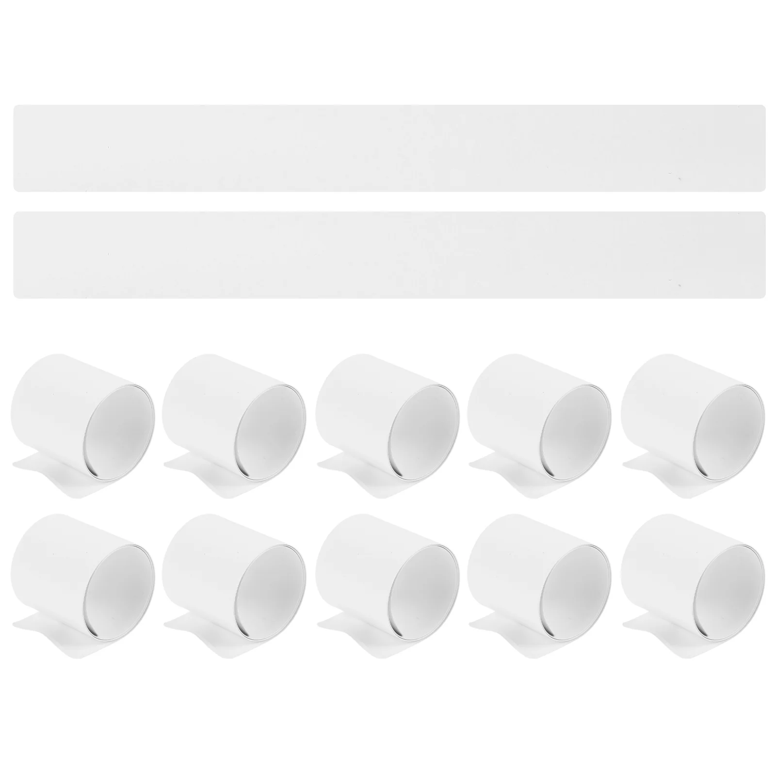 12 Stuks Witte Slap Armbanden Graffiti DIY Bands Glad Veilig Huidvriendelijk voor Carnaval Feesten DIY Ambachten Polsbandje Party