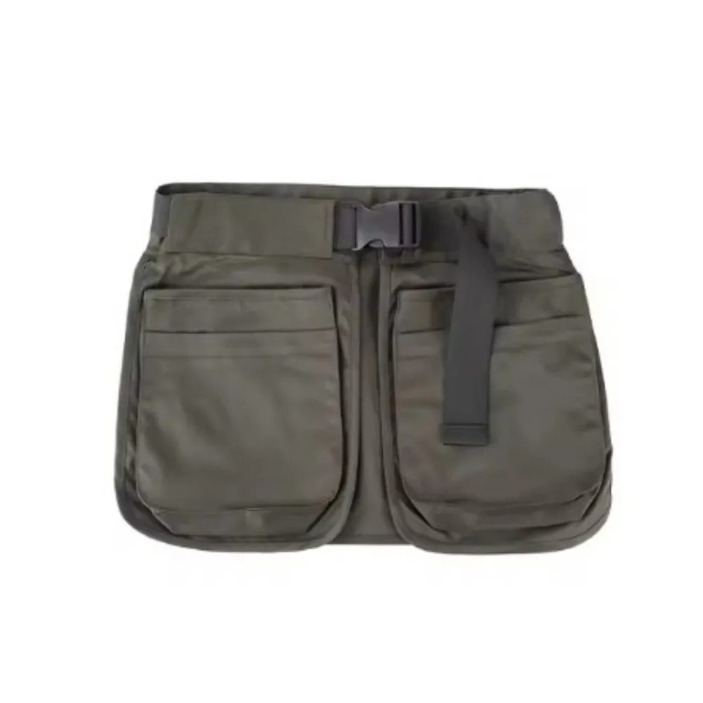 Fashion Multi-functional Waist Pack Multi-pocket Black Apron Belt Bag Adjustable Portable Fanny Pack Travel