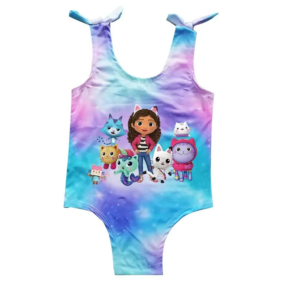Kids Gabby Cat Swimwear Gabby\'s Dollhouse Girl Swimsuit One Piece Swimsuit for Baby Girls Toddler Beachewear