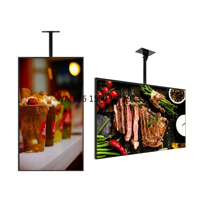 85 Inch Ultra-Thin High-Definition LCD Advertising Machine Custom Split Screen Remote Control System Wall Mount Display Text OEM