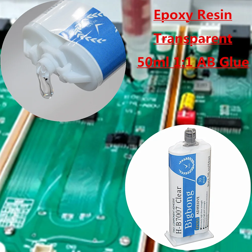 100 Stück 50ml Epoxidharz 1:1 Klebstoffe AB-Kleber Transparenter Dichtungskleber Strukturklebstoffe für 50ml 1:1 Klebepistole Dichtungspistolen – Detail 5
