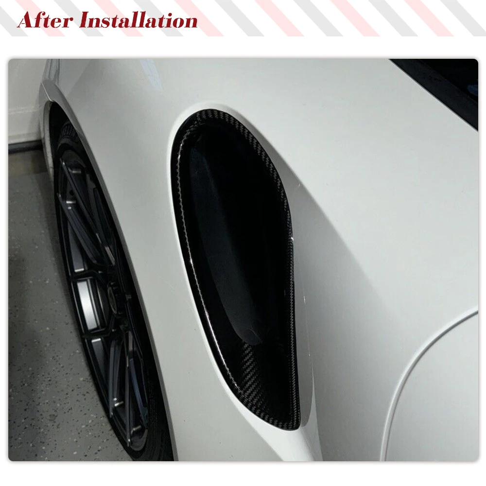 Dry Carbon Car Side Fender Air Intake Scoops Vents Trims For Porsche 911 991 Turbo S Coupe 2014-2016 Car Racing Kits Air Vent