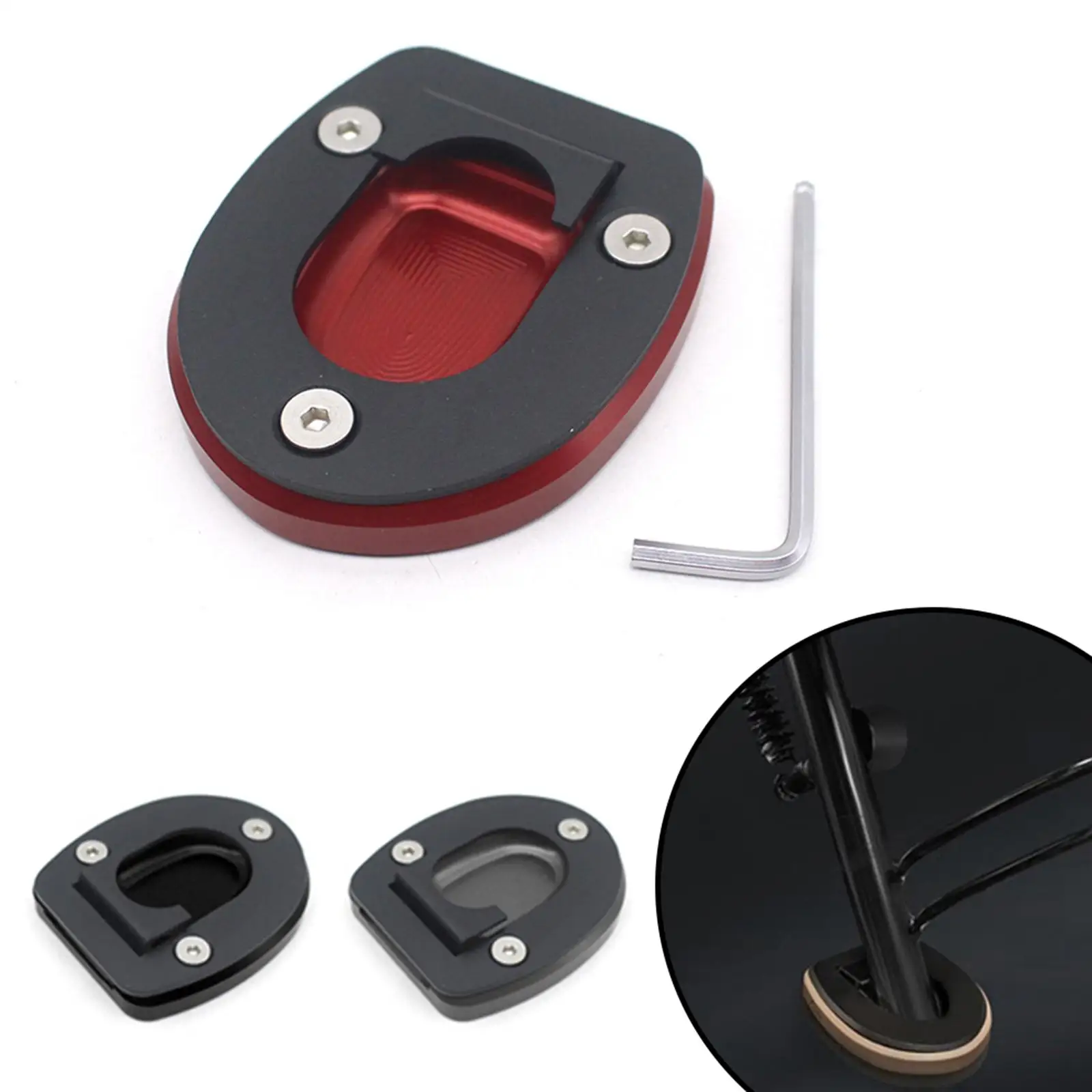 

Aluminum Motorcycle Side Stand Kickstand Enlarge Extension Plate for 250 300