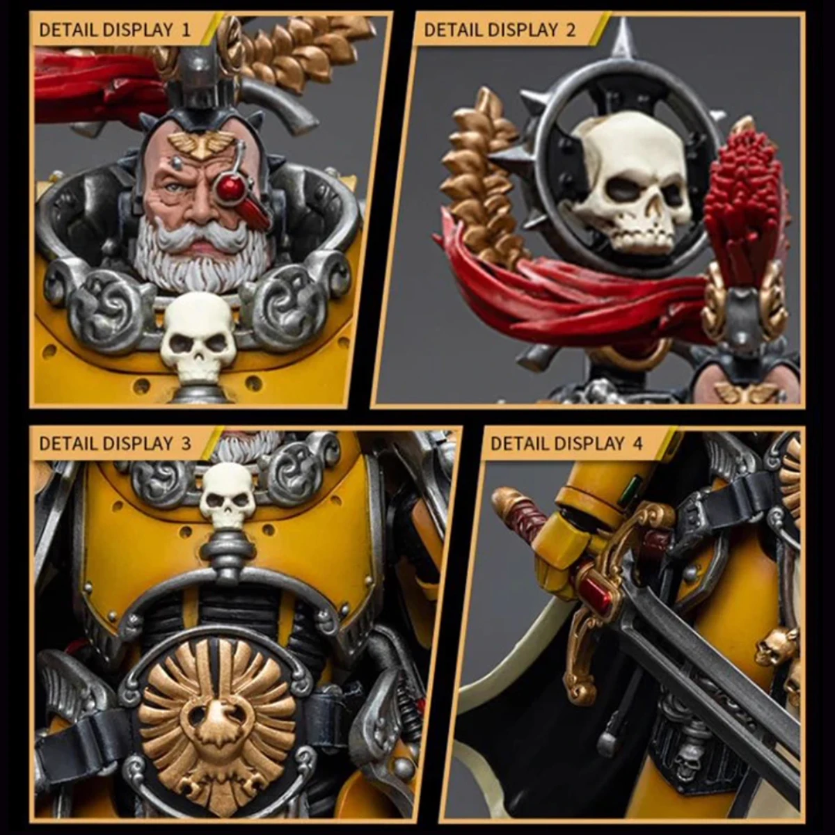 JOYTOY Warhammer 30K Imperial Fists Action Figure 1/18 Legion Praetor Fafnir Rann Sigismund Anime Model Joint Movable Figure Toy