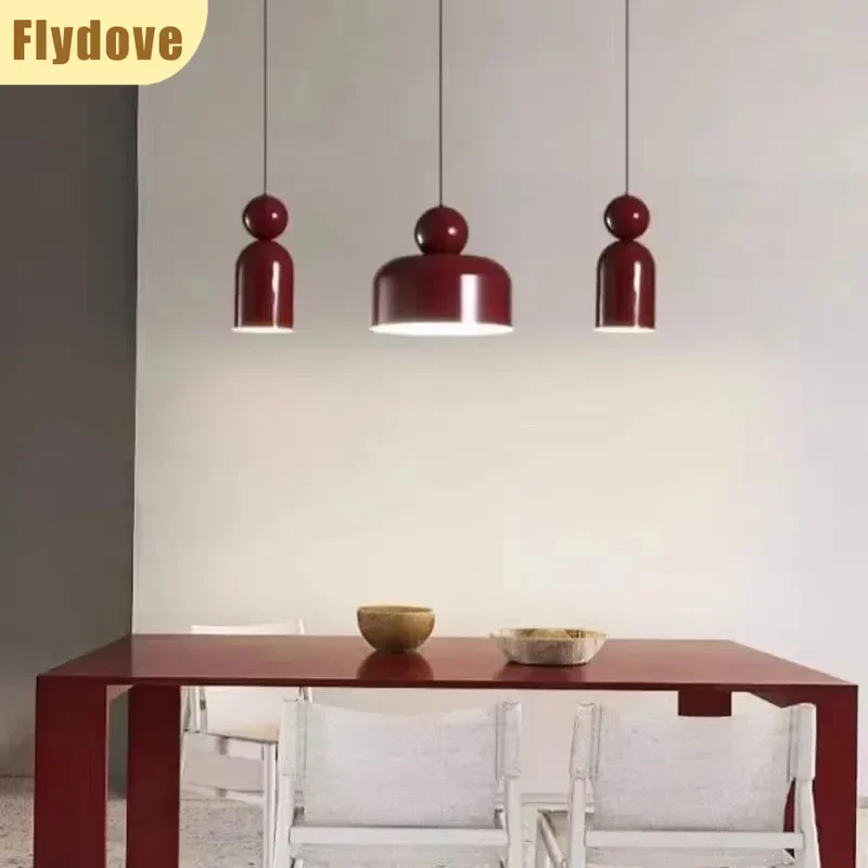 

Creative Home Color Contrasting Pendant New Simple Cream Style Bedroom Bedhead Small Pendant with Adjustable Lighting Decoration