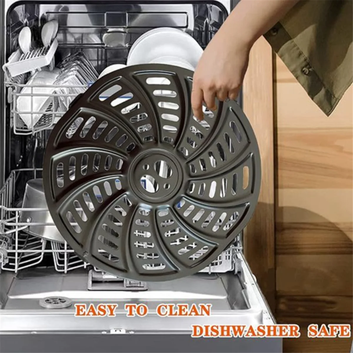 Baki Panggangan Penggoreng Udara Panas untuk Gourmia GAF698/GAF686 6QT Penggorengan Udara Antilengket Panci Panggangan Piring Rak Aman untuk Pencuci Piring