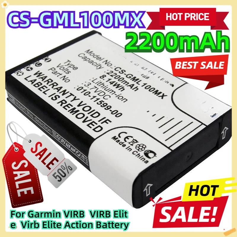 

For Garmin VIRB VIRB Elite Virb Elite Action Battery 2200mAh 3.7V