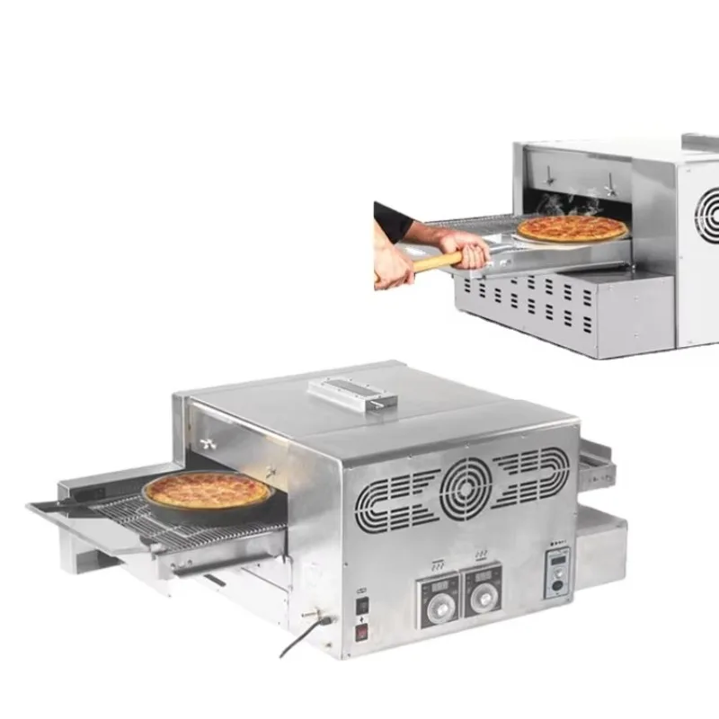 Commercial Gas Mini Electric Tunnel Conveyor Belt Pizza Oven Machine 12 18 32
