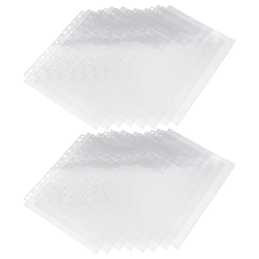 

50 Sheets Photo Sleeves Clear Plastic Album Pages Protective Sleeves for Photos Cards Collection Photo Album Page