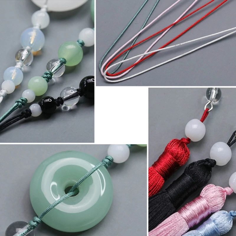 31BB Chinese Hanfu Tassels Pendant Retro Waist Pendants with Imitation Jade Stylish Jewelry for Parties Clothing Accessories
