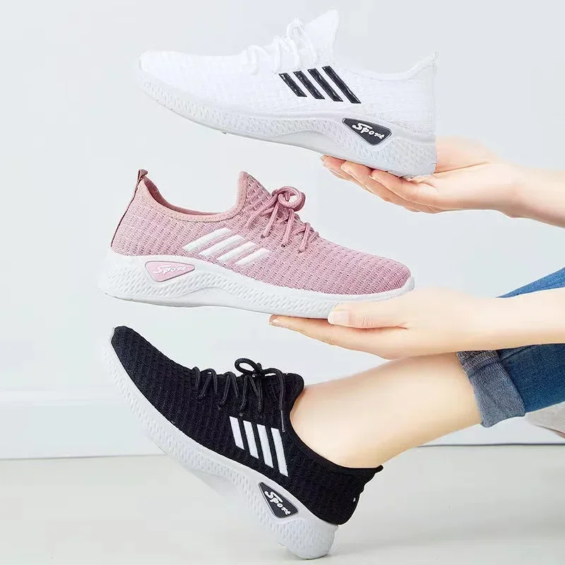 Spot adult mesh sneakers women's lightweight running shoes sneakers women's casual fashion lightweight running shoes