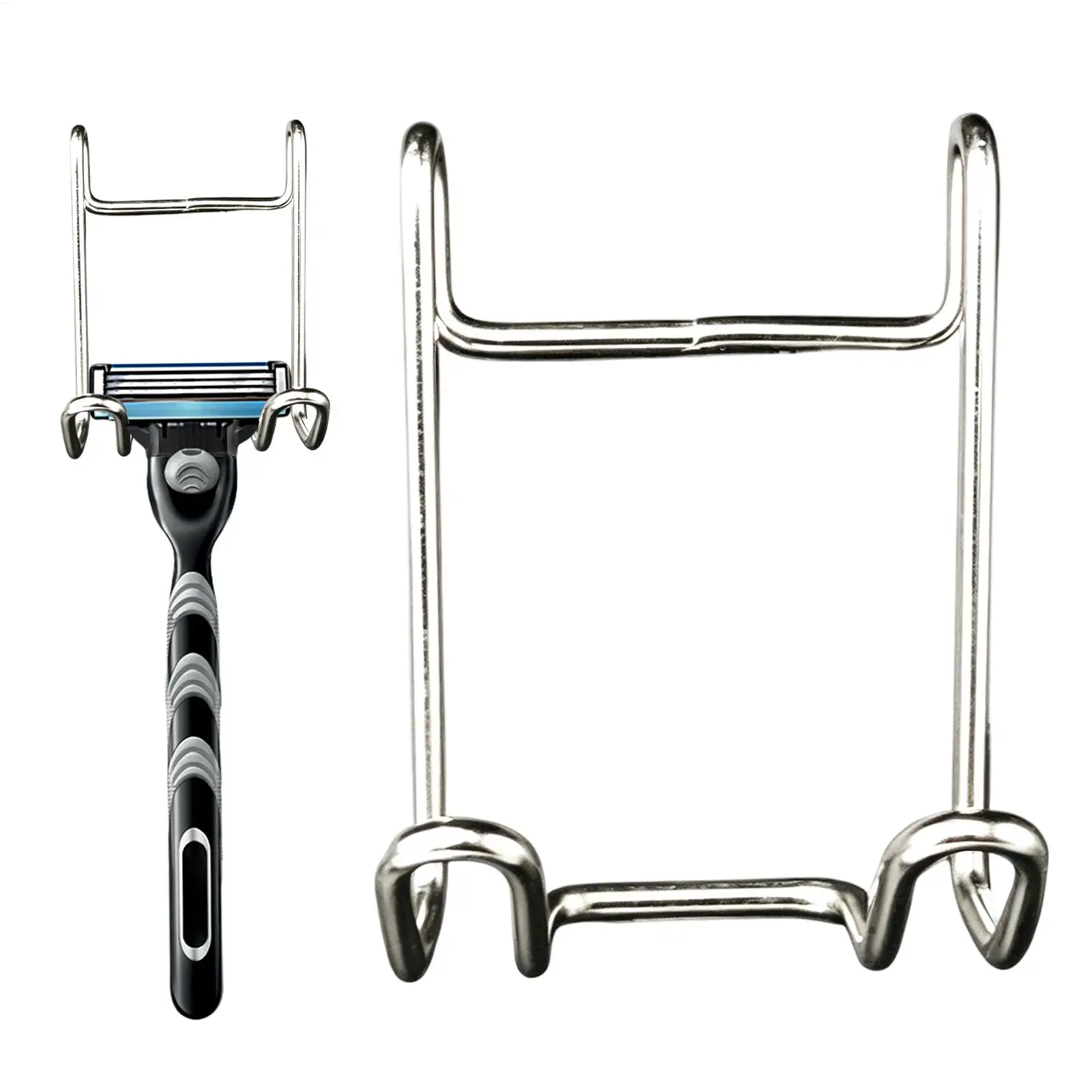 No Drilling Razor Shower Holder Punch Free Shaver Wall Storage Hook Durable Razor Holder for Bathroom Shower Dorm