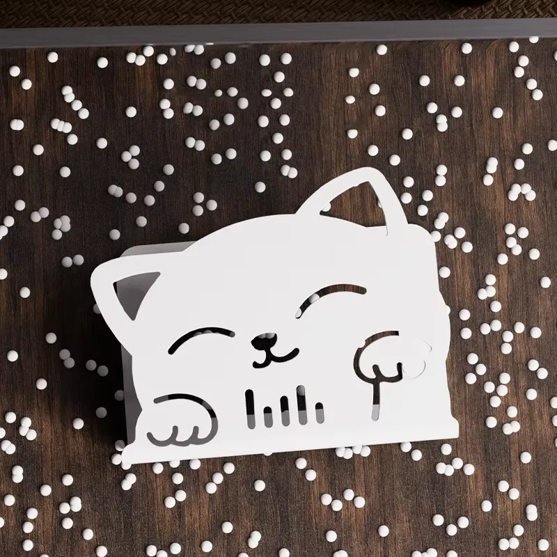 Aufbewahrungsregal für Zuhause, Aufbewahrungsbox, süßes katzenförmiges dekoratives Rack zur Wandmontage, WLAN, Fernbedienung, Aufbewahrungsbox für Elektroplatine