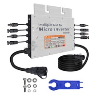 1400WSolar Grid Tie Inverter DC 18V - 50V DC to AC 80V - 160V or 180V - 280V with MPPT Wifi function PV Use for Solar Panels