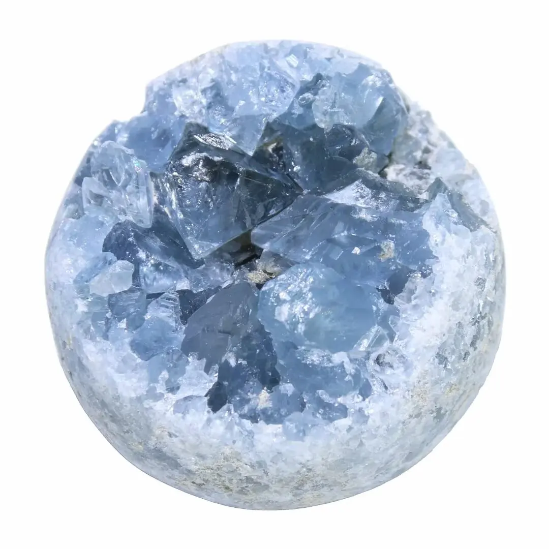 Celestite Crystals, Crystal Clusters, Raw Crystals Blue Calcite Crystal, Witchcraft Supplies，crystal Natural stones  (100-300g）