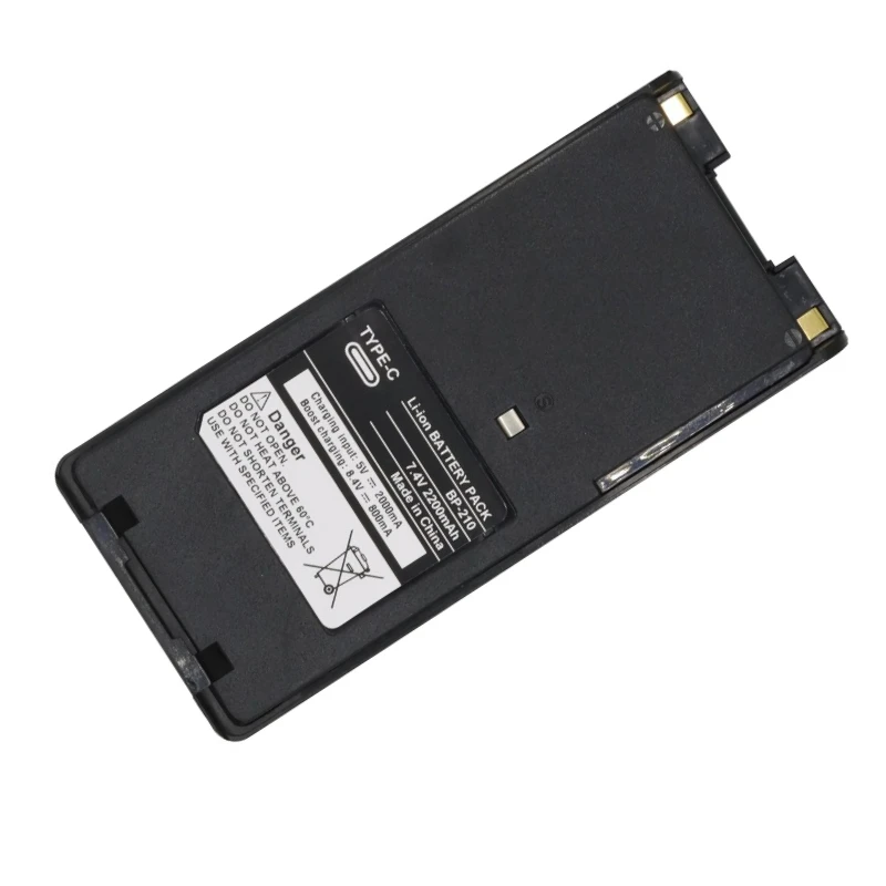 สำหรับวิทยุ ICOM IC-T3H IC-V8 IC-V81 IC-V82 IC-F3GT IC-F3GS IC-F4GT IC-F4GS IC-F11 แบตเตอรี่ USB-C รุ่น BP-210 7.4V 2200mAh 2 ชิ้น