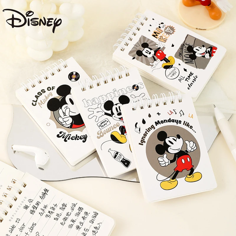 4pcs Disney A7 Tearable Notebook Stitch Mickey Student Thickened Notepad Diary Planner School Supplies Stationery Wholesale