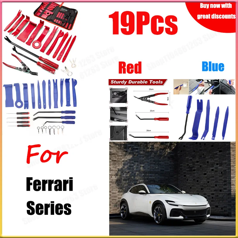 

For Ferrari 19pcs Disassembly Tool Kit Panel Disassembly Tool Decorative Instrument Panel Disassembly Tool Drilling Repair Tool