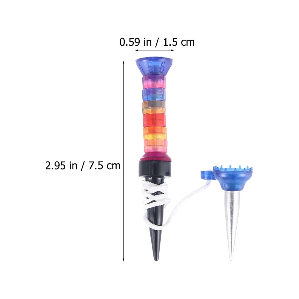 3 قطعة تي شيرتات جولف بلاستيكية أقوى عالية طويلة تي شيرت نهج ضحل ألوان زاهية سهلة اكتشاف أدوات التدريب في الأماكن المغلقة والخارجية #2