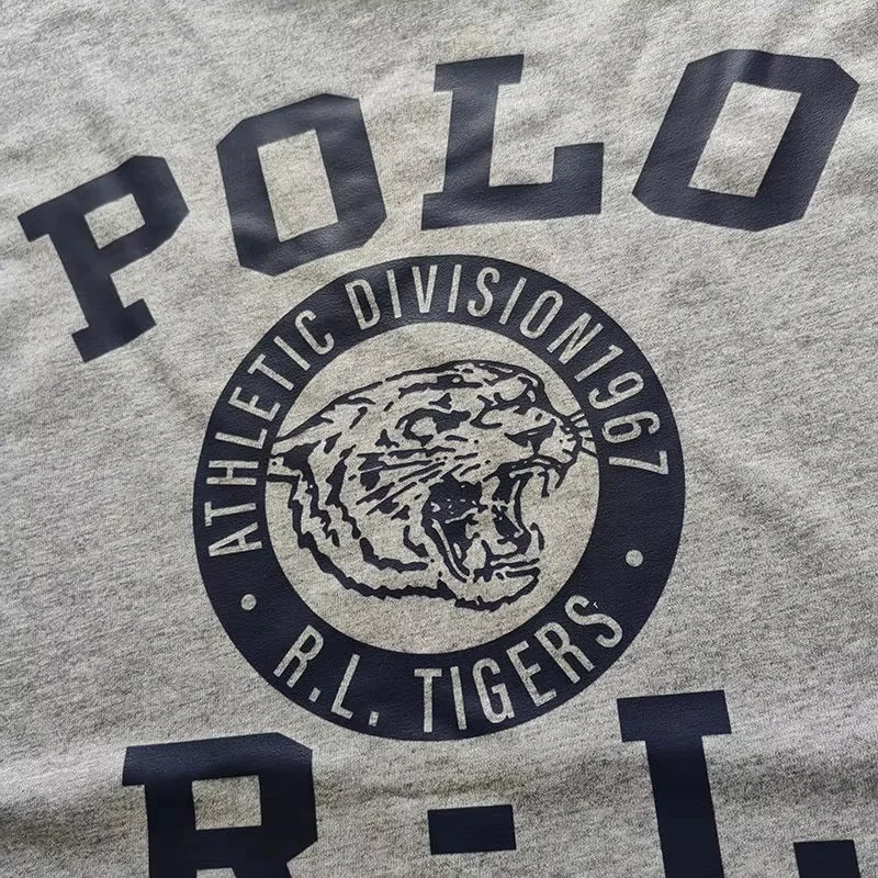 2025 Summer New Rl 2025 New Hot Crew Neck T-shirt Fashion Luxury Brand Men's and Women's Casual Cotton Letter Printing T-shirt