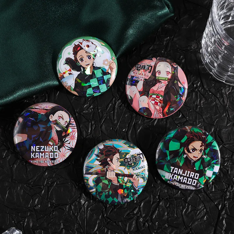 เข็มกลัดอนิเมะดาบพิฆาตอสูร คิเมทสึ โนะ ไยบะ เนซึโกะ คามาโดะ ทันจิโร่ ฮาชิระ คอสเพลย์ สินค้าอุปกรณ์เสริม พวงกุญแจ เครื่องประดับ