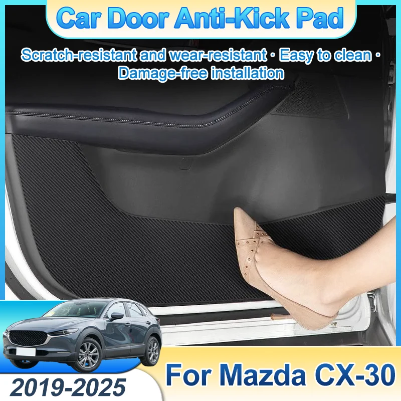 

Для Mazda CX-30 2019-2025 автомобильная дверь противоударная накладка против грязи коврик против царапин защитная пленка наклейка интерьерные автомобильные аксессуары