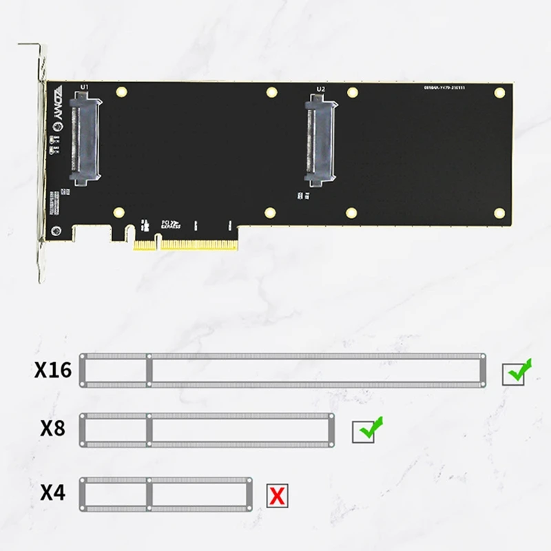 การ์ด PCIe Riser ถึง U.2 M.2 Nvme SSD 3.0 SFF-8639 อะแดปเตอร์ขยาย X99 PCI-Express สําหรับ BTC Miner เพิ่มการ์ด Mining