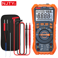 NJTY T58B T58C Digital Multimeter 9999 Counts Auto Range LED Flashing JacK AC/DC Voltage Current Inductance Capacitance HZ TEMP