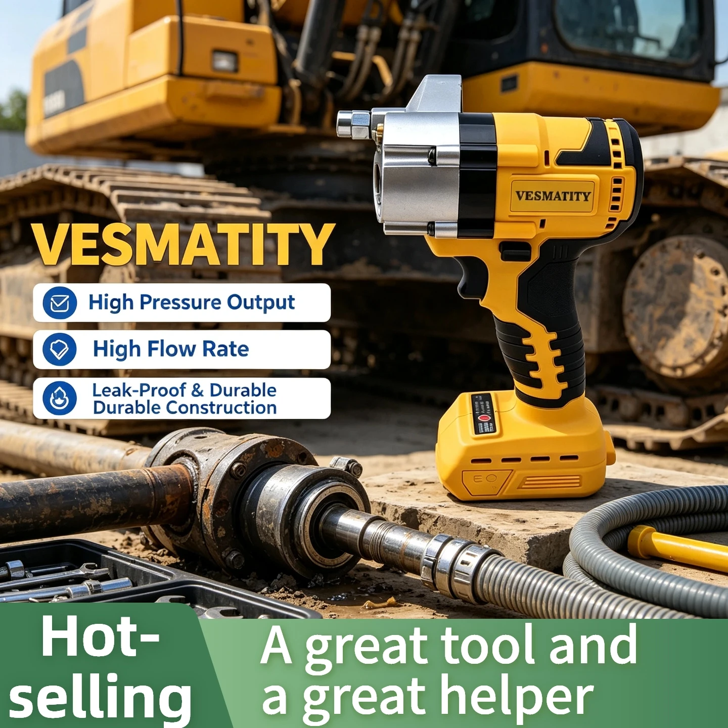 Cordless Grease Gun Brushless LED Electric Oil Injector 150g/min for Dewalt 20V Battery High Performance Lubrication Tool