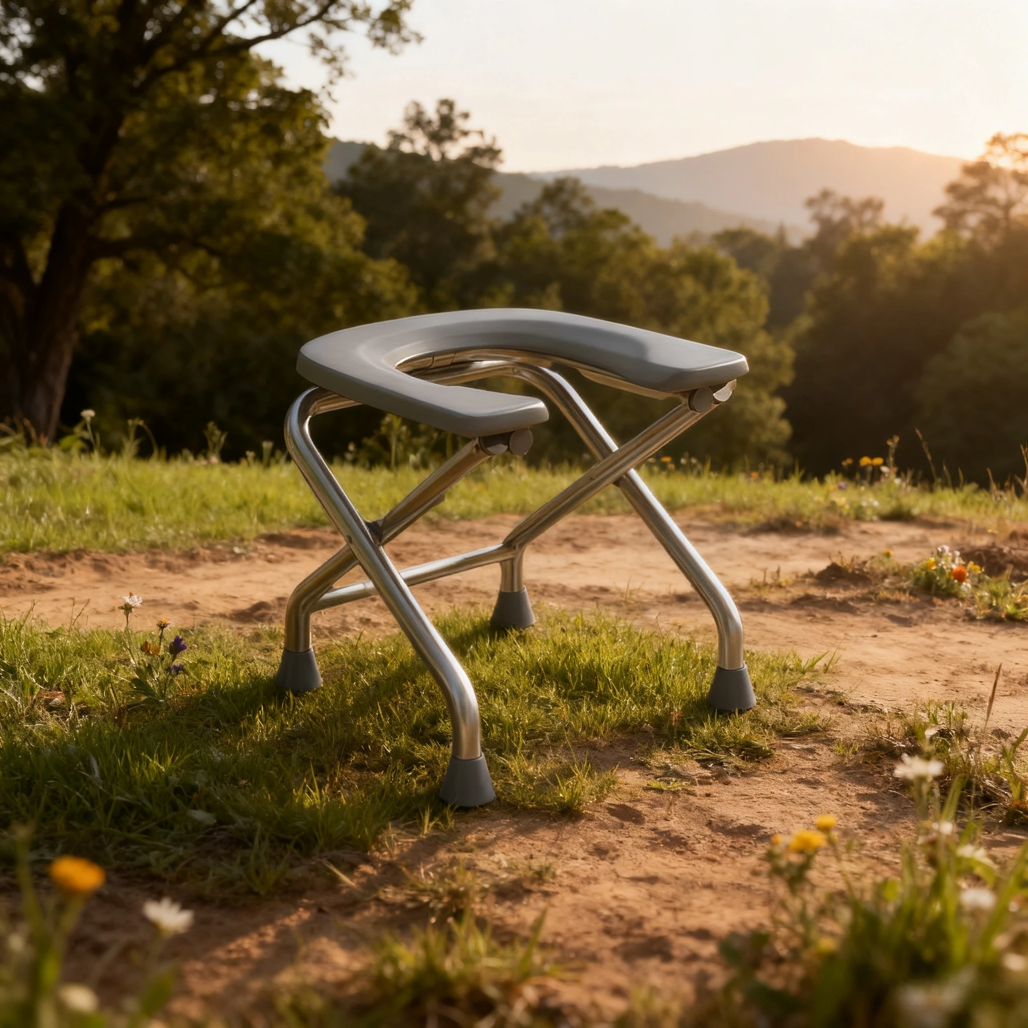 La silla del inodoro se puede utilizar al aire libre e al interior, inodoro temporal multiusos, silla de ducha, a prueba de herrumbre y multifuncional