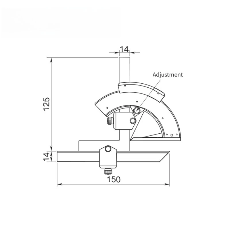 Лидер продаж Dasqua, универсальная угловая линейка из нержавеющей стали, 0-320 градусов, конический транспортир, искатель