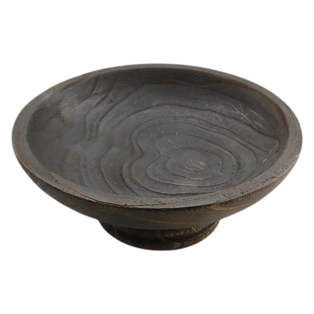 

Retro Solid Wood Fruit Plate Decors Bowl Coffee Table Centerpiece Candy Food Storage Tray Decorative Holder