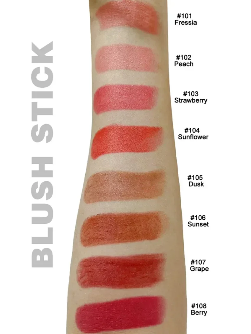 3 Style 8-Color Blusher Stick Privatae Label Pigment Long Lasting Waterproof Natural Makeup Custom Logo Wholesale Cruelty Free