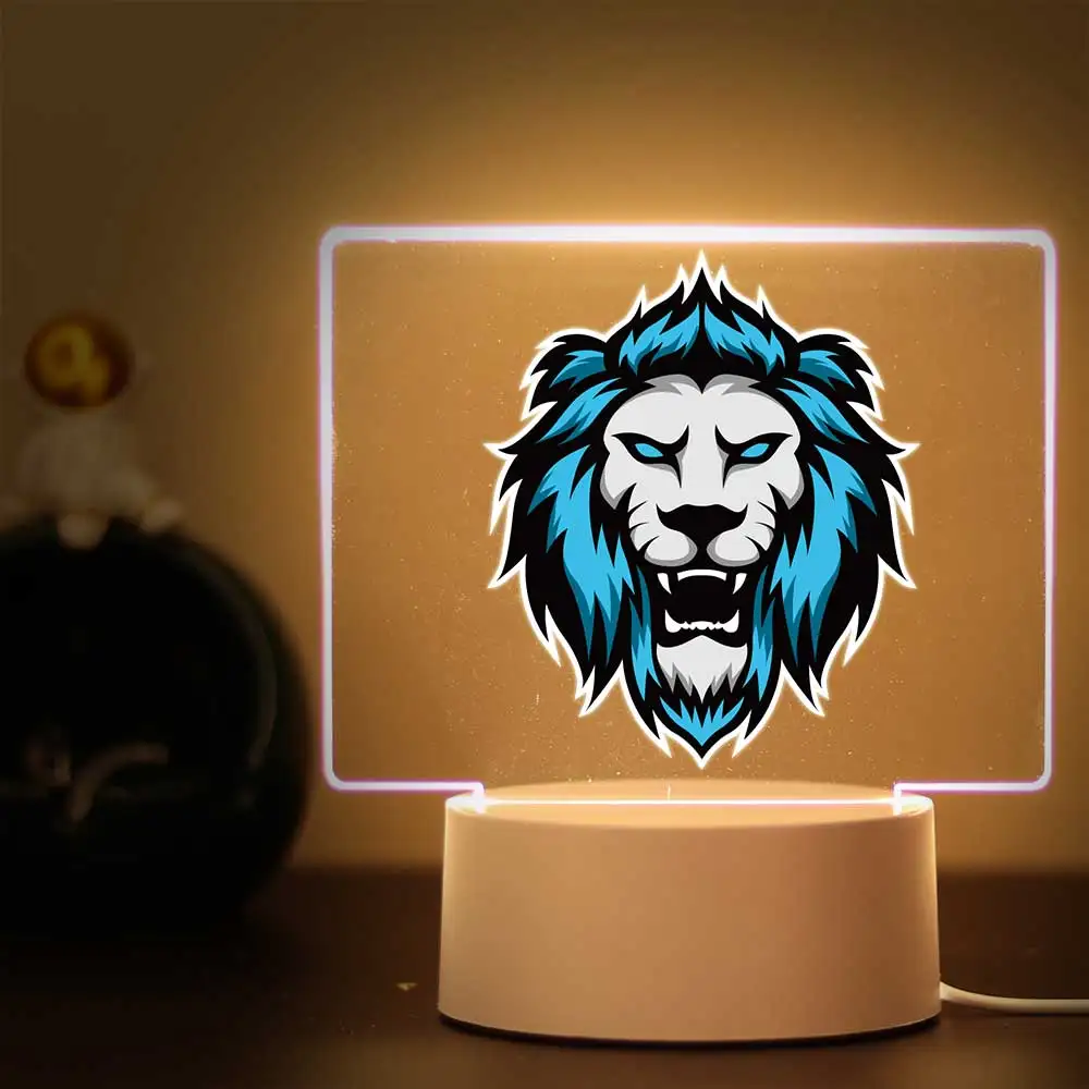 1 pc cute Modern Tiger Led Night Light For Home Room Decoration Nightlight Bedside Rechargeable Night Lights Children'S Gift