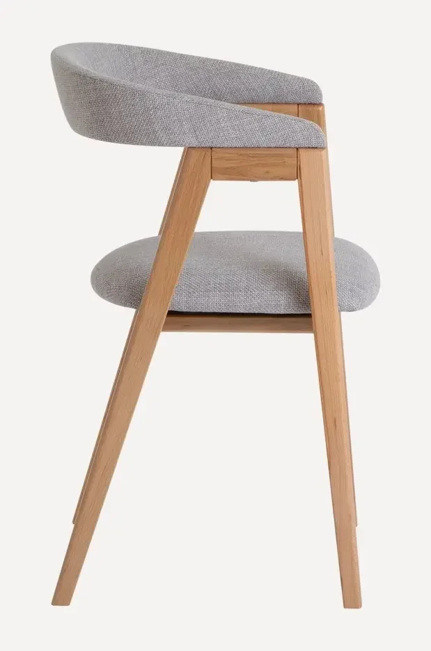 

-Nordic Style Solid Wood Dining Chairs Set with Fabric Cover Modern Luxury Kitchen Furniture for Home or Apartment for Hotels