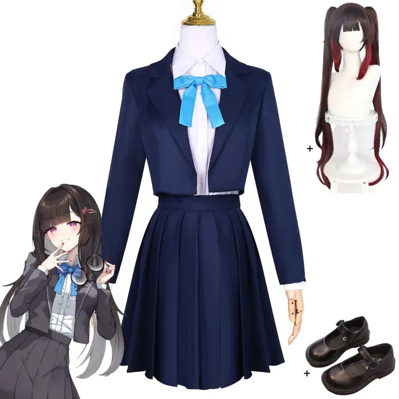 Juego Honkai: disfraz de Star Rail Sparkle, disfraz de Anime japonés JK, uniforme escolar, abrigo, falda, peluca, zapato, mujer, lindos trajes de Halloween; 2