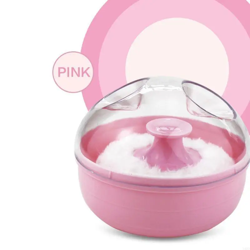 Y88D Cuerpo blanda Cosmético Cosmético Cuerpo bebé Talco Talco Pople esponja con caja