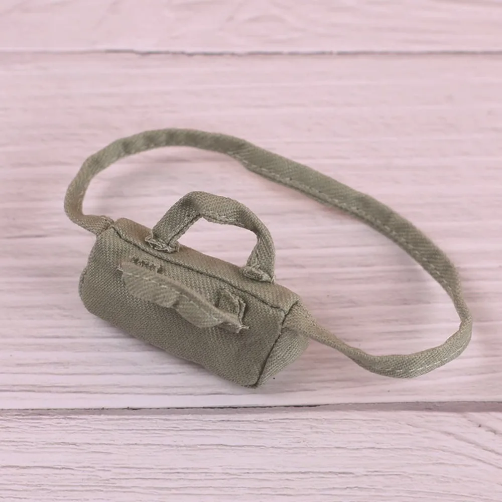 Miniature ตุ๊กตา PU กระเป๋าหนัง Mini DIY ตุ๊กตาตุ๊กตาหนังกระเป๋าถือสีดํา 17 ซม.ตุ๊กตากระเป๋าอุปกรณ์เสริมตุ๊กตาอุปกรณ์เสริม