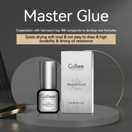 Imagen 2 del producto Gollee Master-pegamento para extensión de pestañas, adhesivo para extensión de pestañas de baja humedad, 0,5 segundos, negro vegano, hipoalergénico, resistente al agua