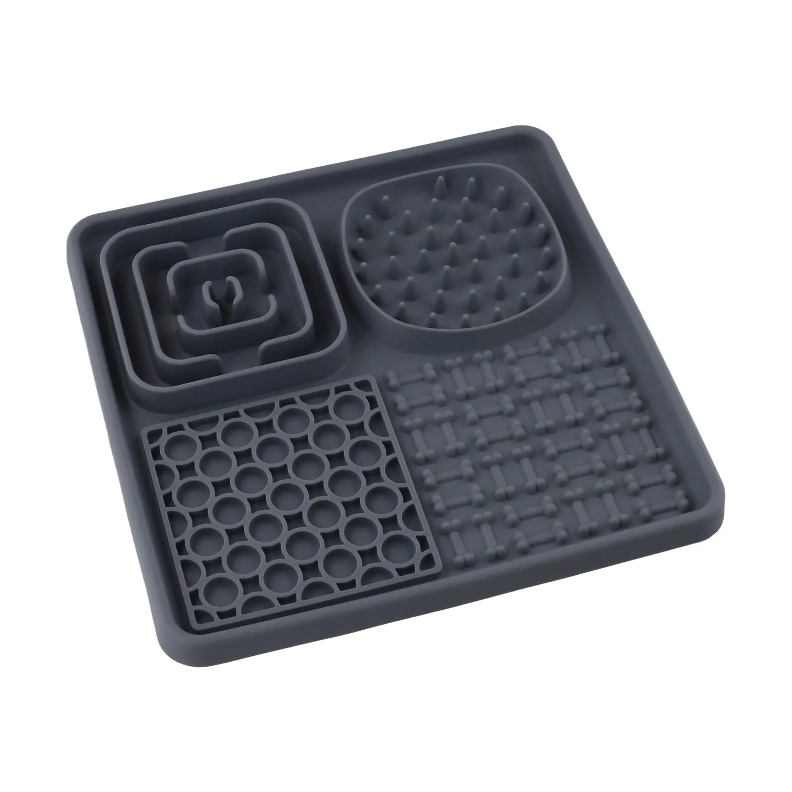 Pet Slow Feeding Licking Mat with Nonslip Suction Designed for Dogs and Cats Silicone Material Rinse and Wipe Clean