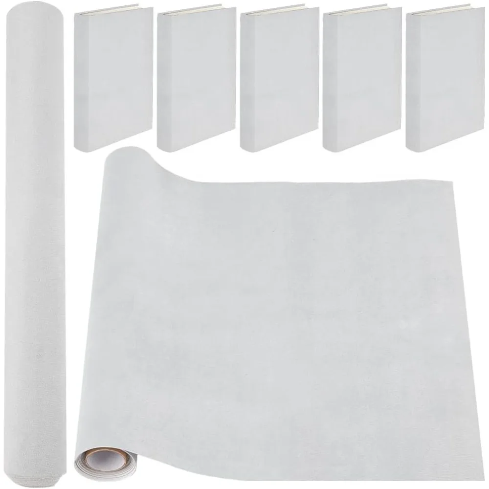 51 x 11.8inch Velvet Book Cloth for Book Binding Fabric Surface Paper Backed Bookcover Notebook Wraps Light Grey