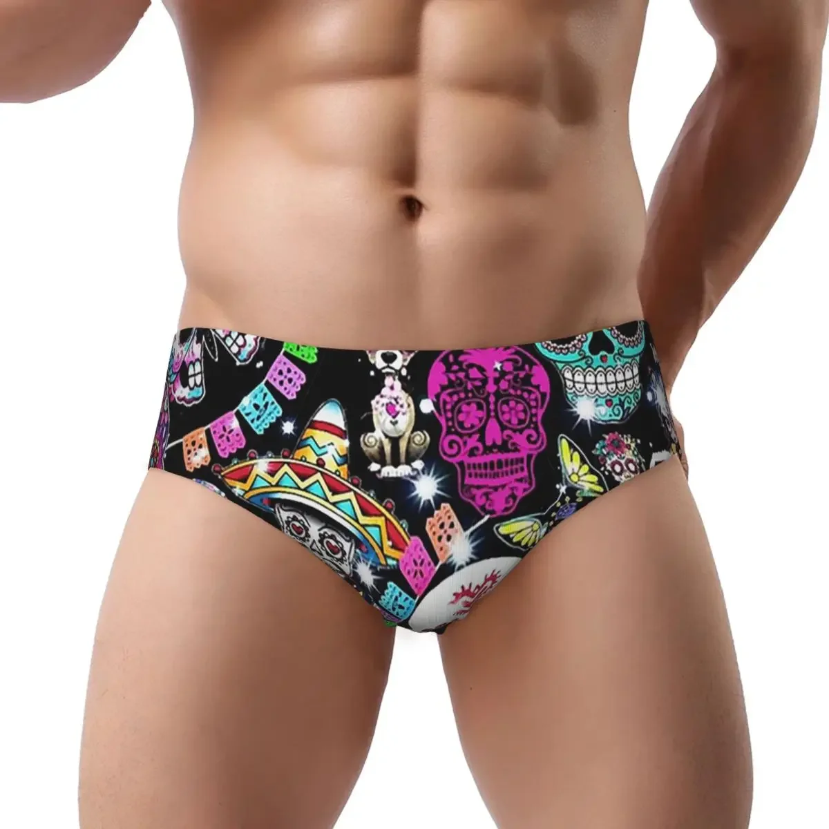 Day Of The Dead Men's Triangle Panties Ventilate Boxer Underpants Short Underwear for Homme Man Boyfriend Gift