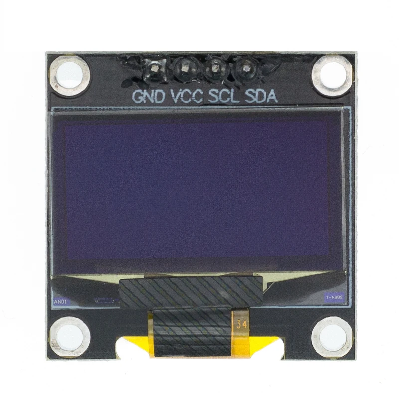 Carte d'écran LCD pour Ardu37OLED, technologie d'affichage OLED, série IIC, 4 broches, blanc, bleu, jaune, 0.96 pouces, 12864