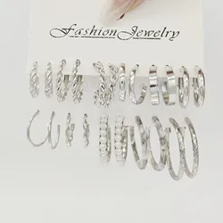 22pcs popular cross-border fashion and minimalist earring set from Europe and America, with a versatile female temperament