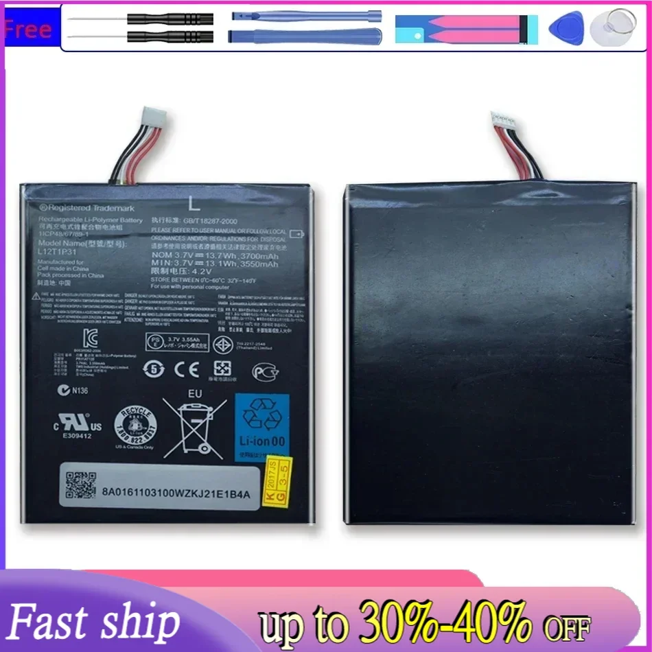 Free Tool  New 3550mAh L12T1P31 Battery For Lenovo A2 R6907 BL195 A2107 A2107A A2207 A2207A-H Bateria