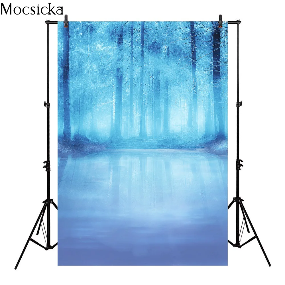 MOCSICKA Photography Backdrop Forests Lakes Ice World Backgrounds Children Photographic Studio Props Newborn Photo Photocall