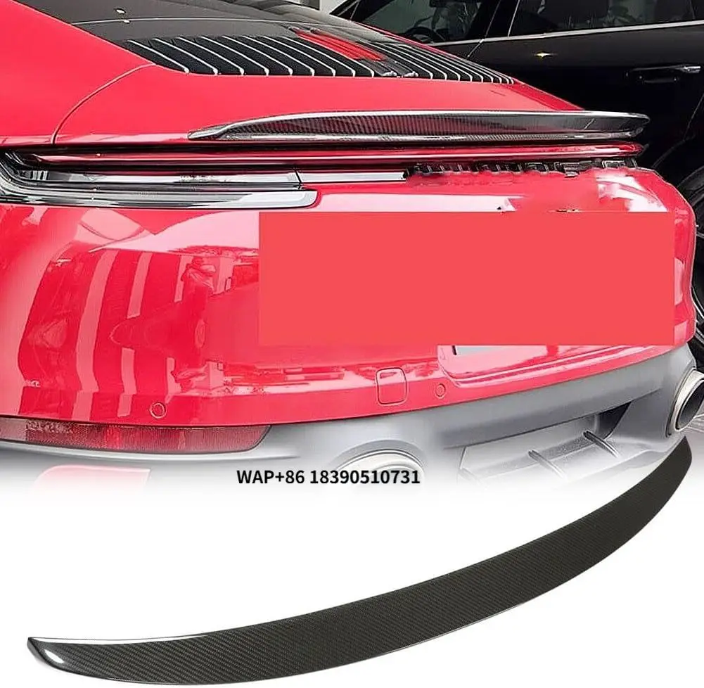 

Carbon Fiber Single Deck Rear Wing for 911 992 Carrera with Polished Finish