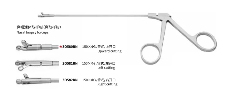 Pinça de biópsia nasal Orl Orelhas Instrumentos cirúrgicos de nariz e garganta